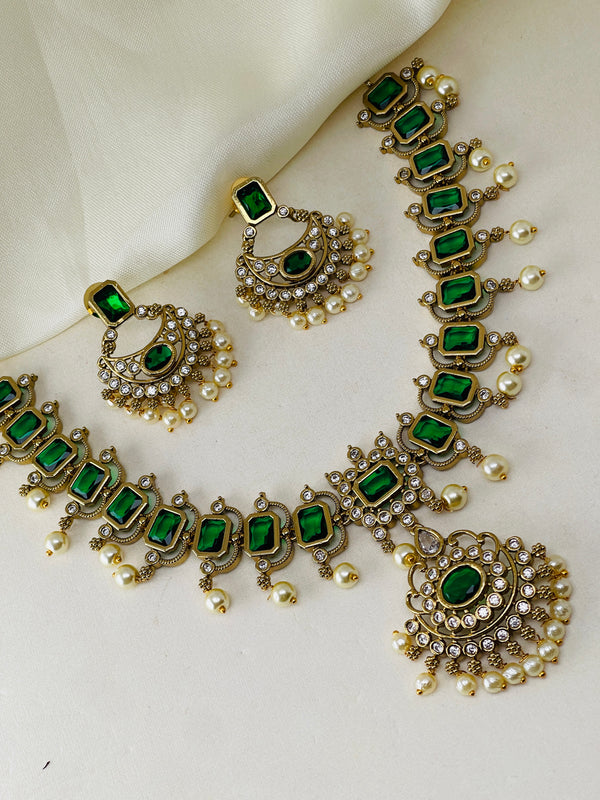 Premium Emerald Statement Necklace