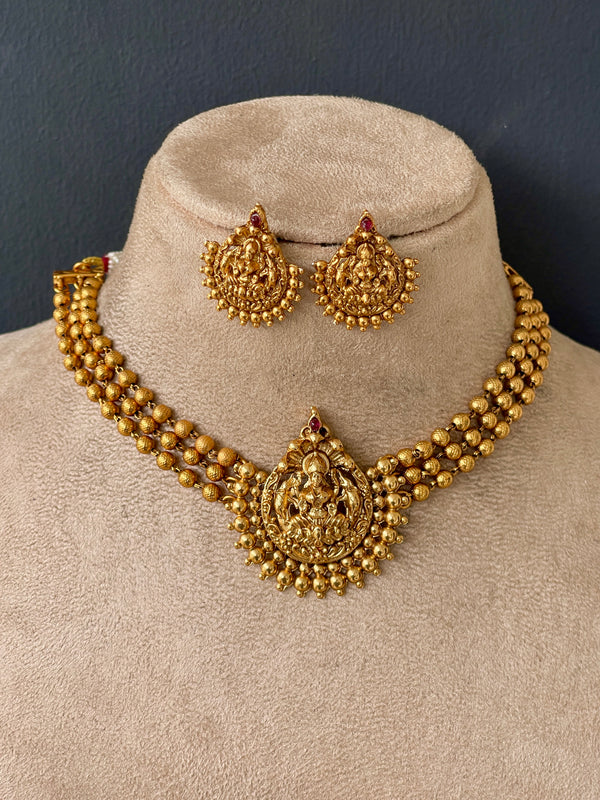 Goddess Gold Beads Chocker