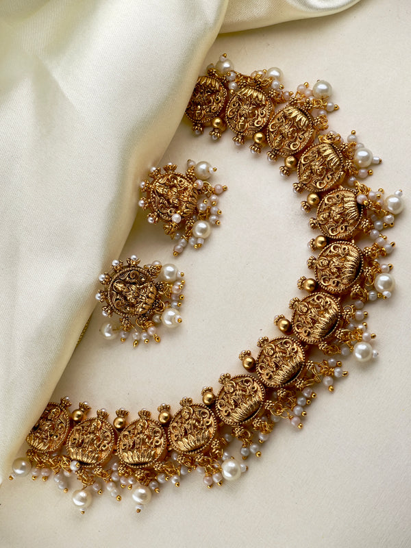 Goddess Coin Pearl Necklace