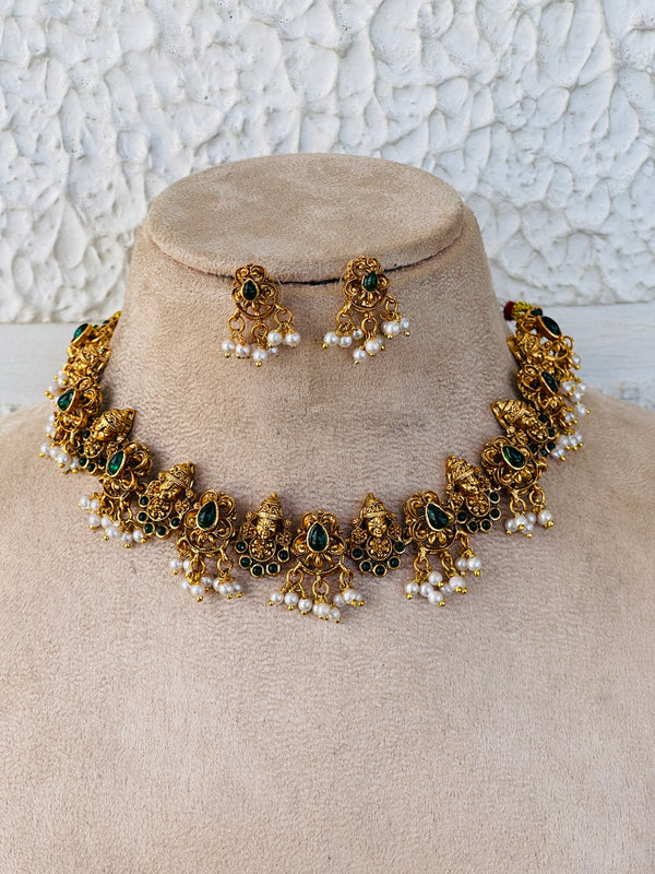 Emerald stone Divine Necklace