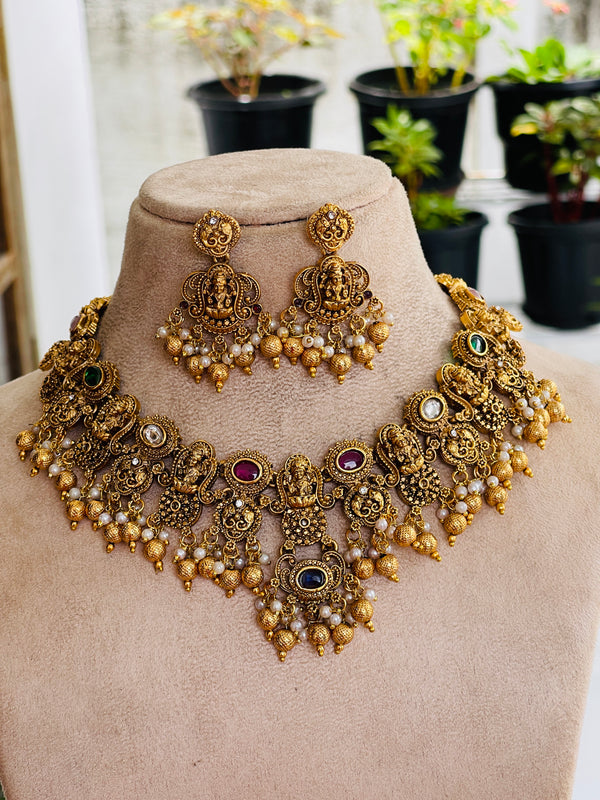 Navaratna Goddess Bridal Necklace