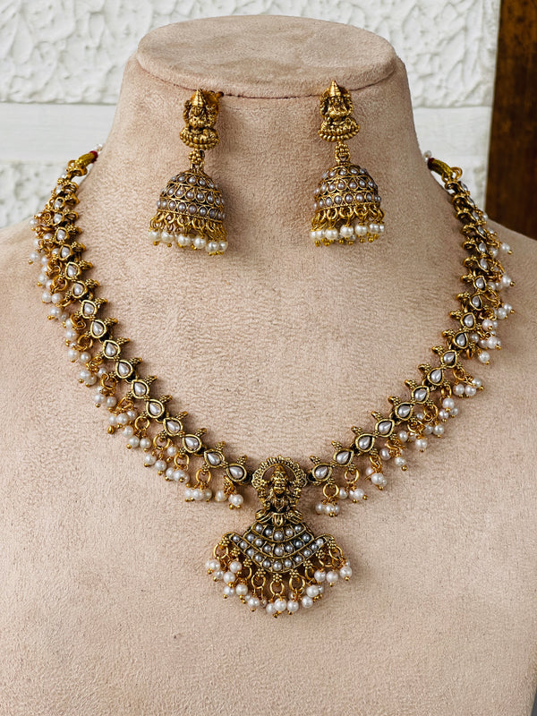 White Pearl Goddess Necklace