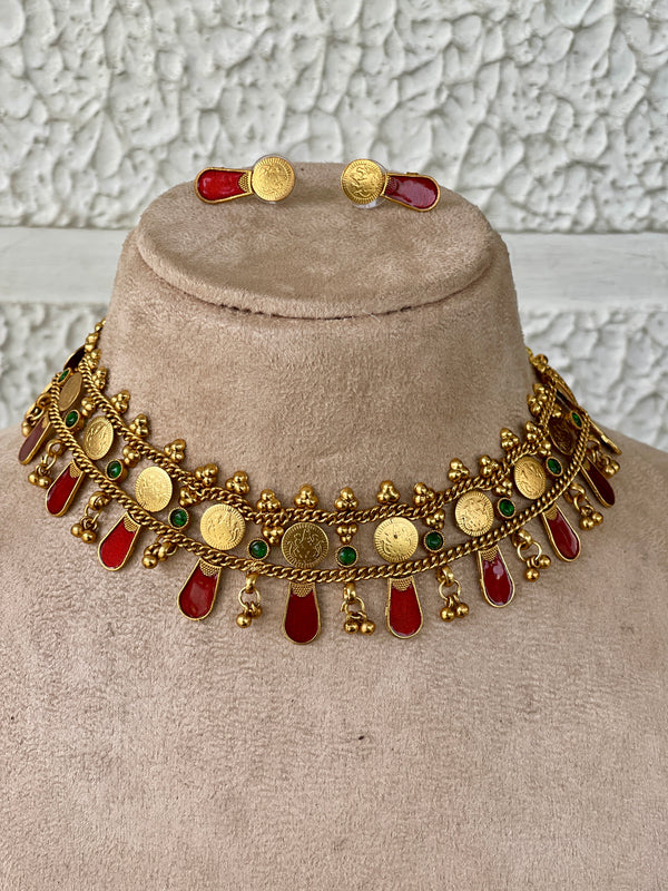 Ruby Coin Gold Coin Chocker