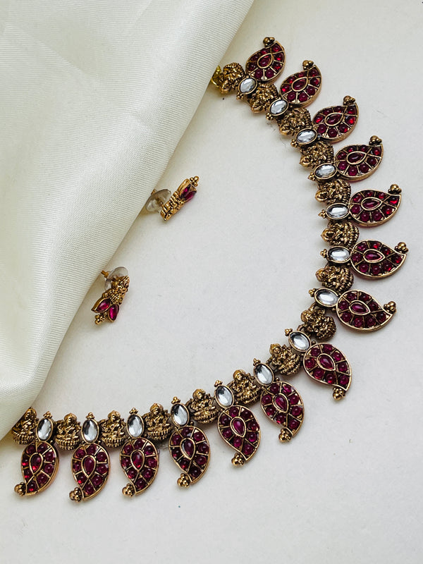 Ruby Kundan Maanga Necklace