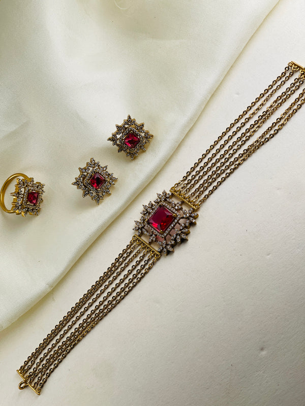 Ruby Premium Chocker WITH RING