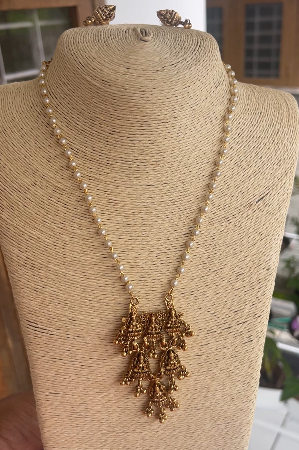 Pearl layer design Goddess Necklace