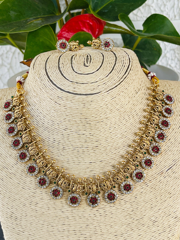 Ruby and Diamond Goddess Necklace