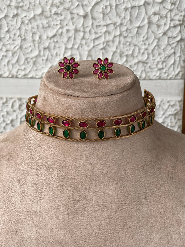 String Muti stone chocker