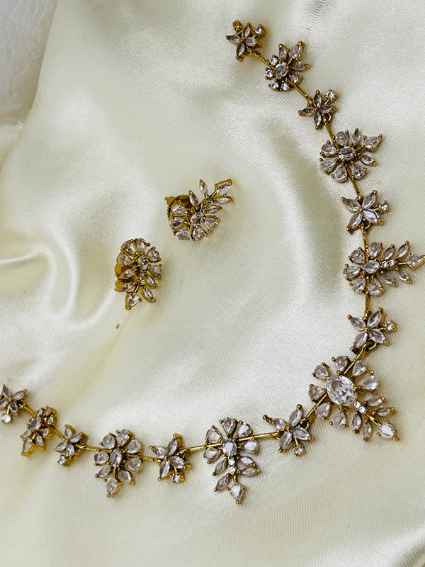 Diamond and Crystal Statement Necklace