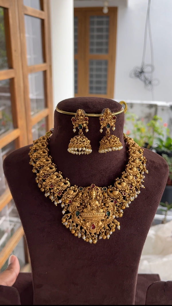 Pecock goddess bridal necklace