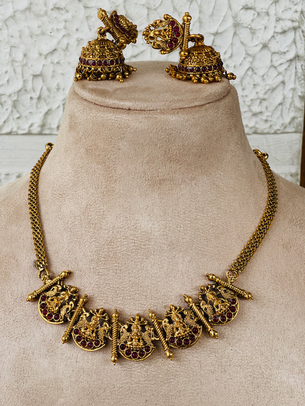 Ruby Goddess Necklace and  chocker