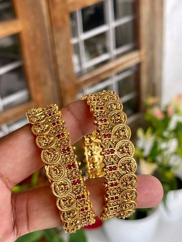 Premium Quality Ruby Coin Bangle 2.6