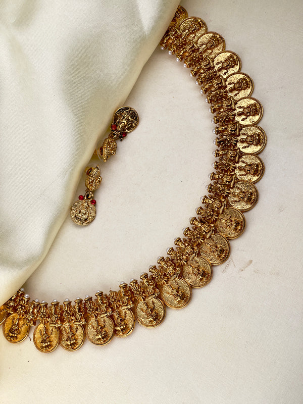 Goddess Coin Pearl Necklace
