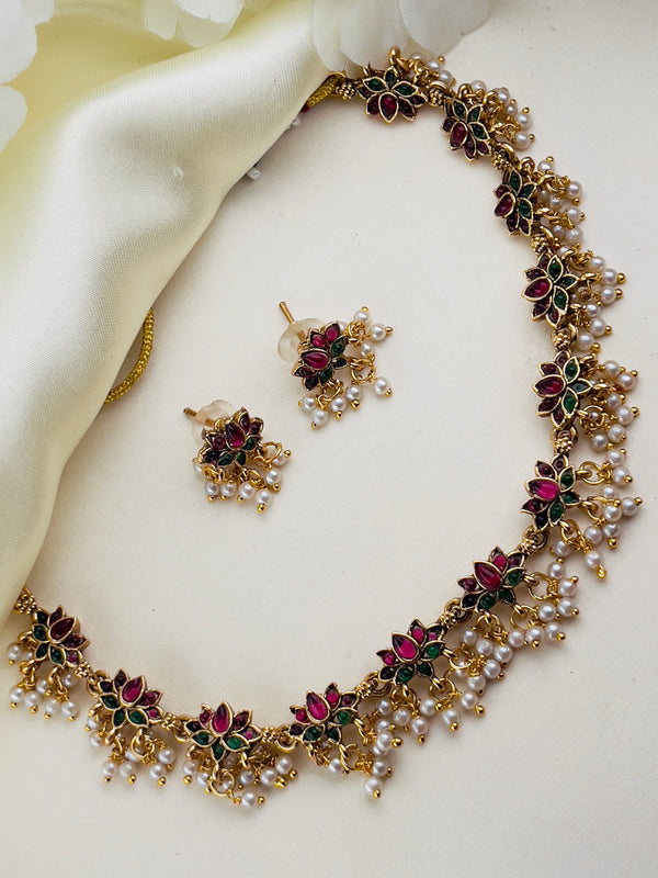 Lotus Pearl Necklace