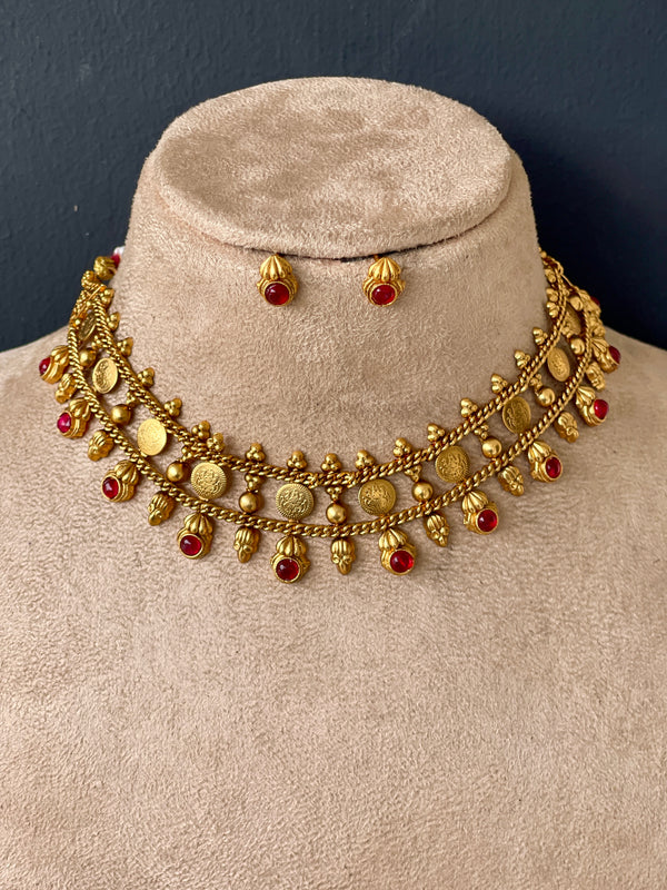 Ruby Dot Coin Chocker