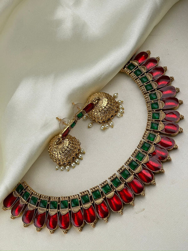 Ruby Palakka with Emerald Stones