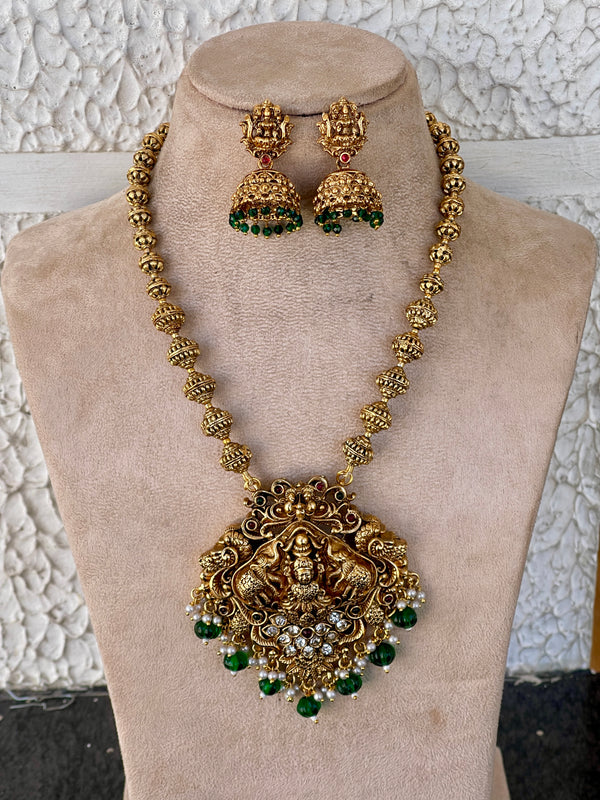 Premium Emerald Gold Diamond Haaram