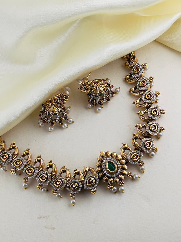 Peacock Diamond Necklace
