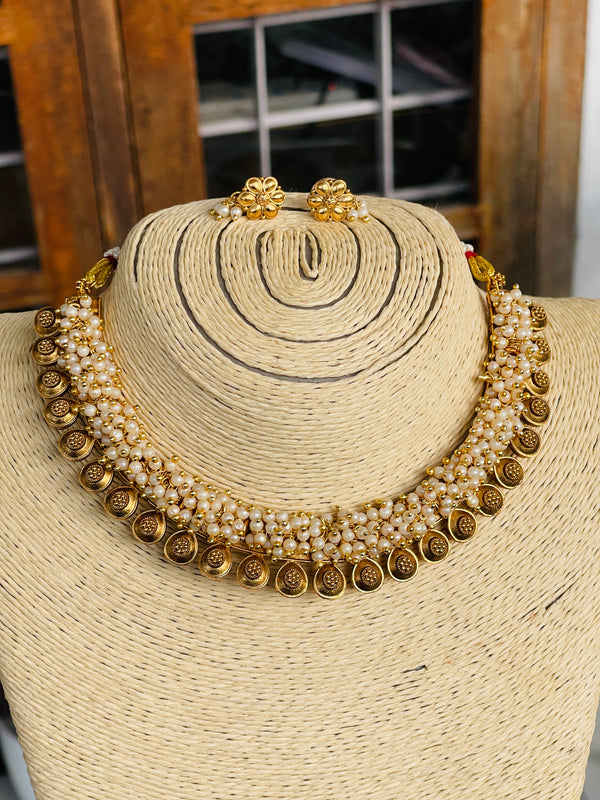 Premium Quality White Beads Necklace