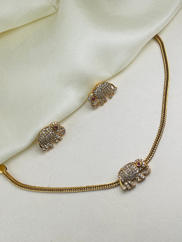 Diamond Elephant Chocker