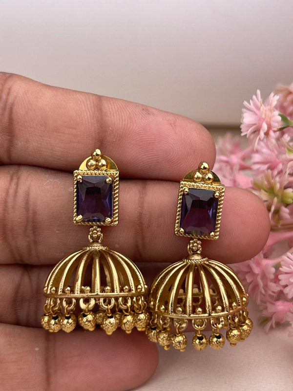 Antique Gold Plated Midnight Blue Jumkha.