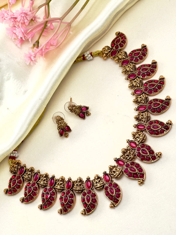 Ruby Goddess Palakka Necklace