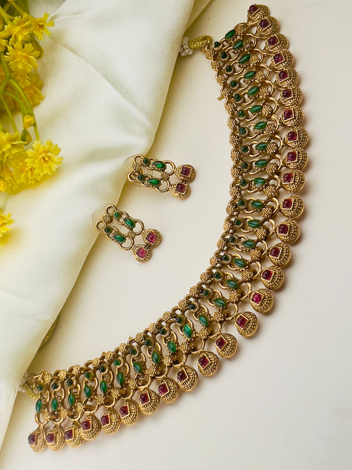 Emerald and Ruby Necklace – Mannat Jewelz