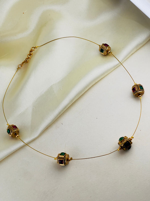 Invisible Emerald Ruby Necklace