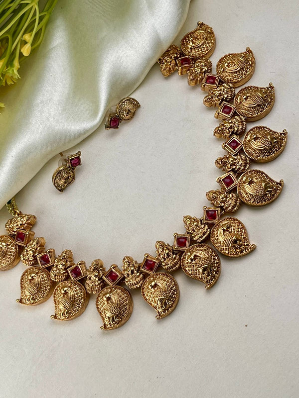 Antique  Ruby  Manngo Necklace