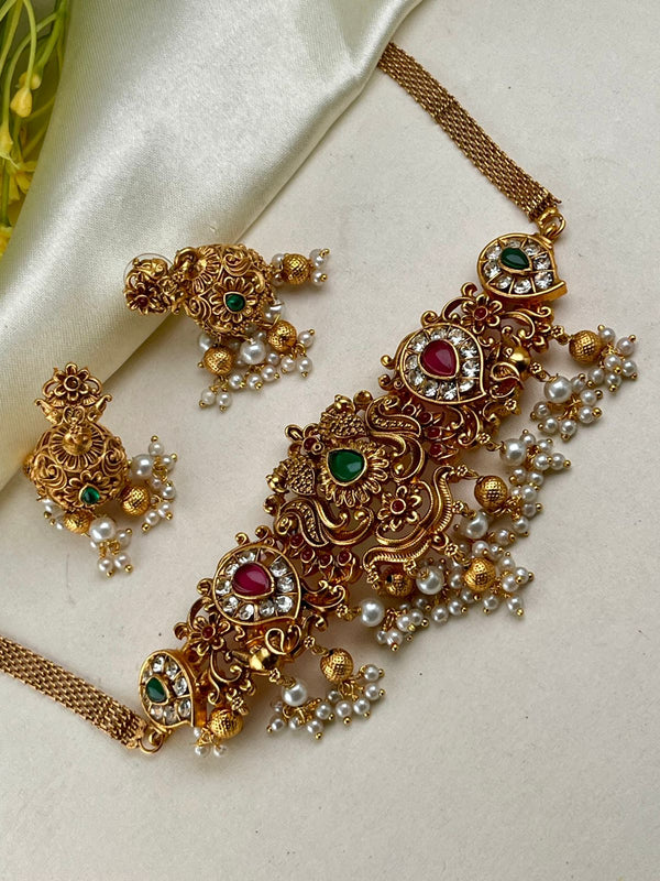 Antique  Emerald  Ruby choker