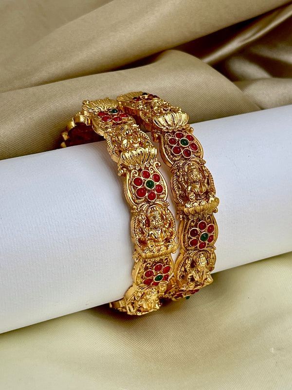 Gold Idol with Flower Bangle SIZE 2.6