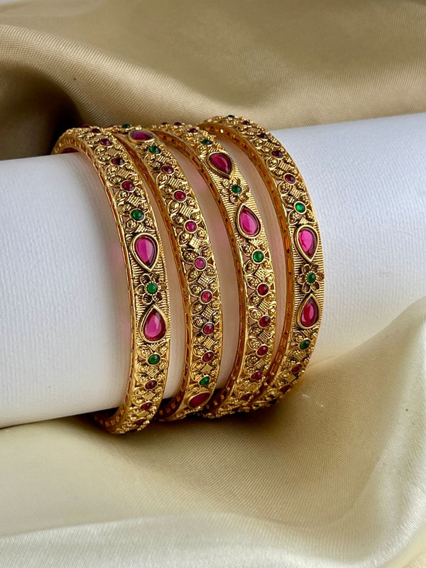 Gold Look alike Ruby Bangle SIZE 2.6