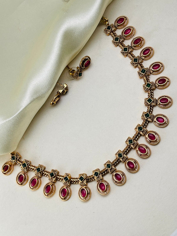 Ruby gold Necklace
