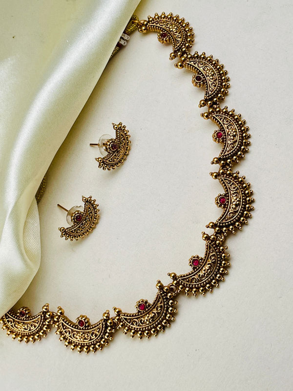 Ruby Deepam Necklace