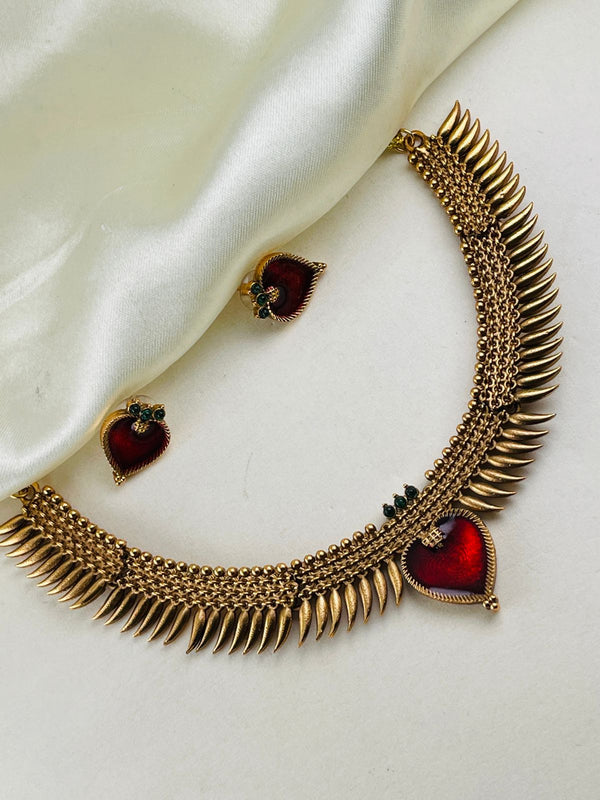 Ruby Aaalila Needle Necklace
