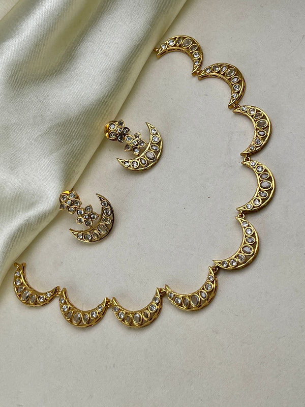 Cresent Diamond Necklace