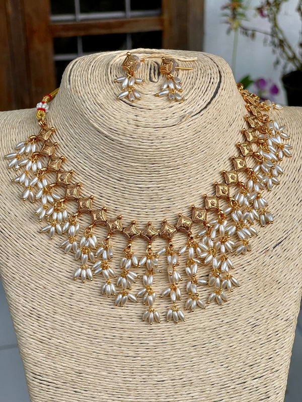 PremiumLong Rice Pearl Necklace