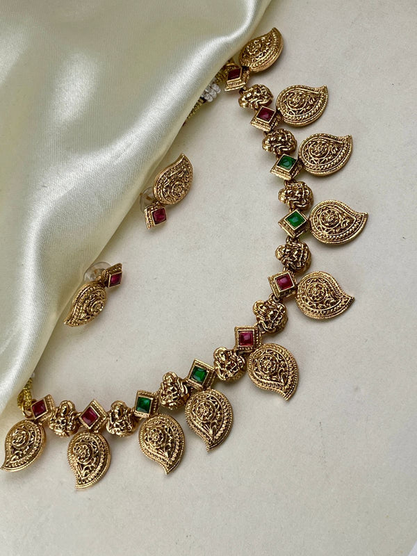 Multi Stone  Mango Necklace