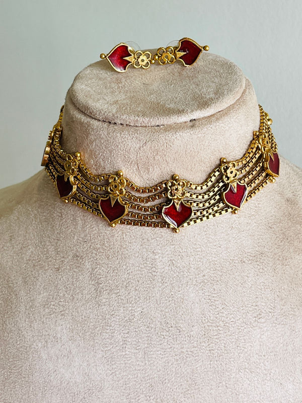 Red Palakka multilevel chain Chocker