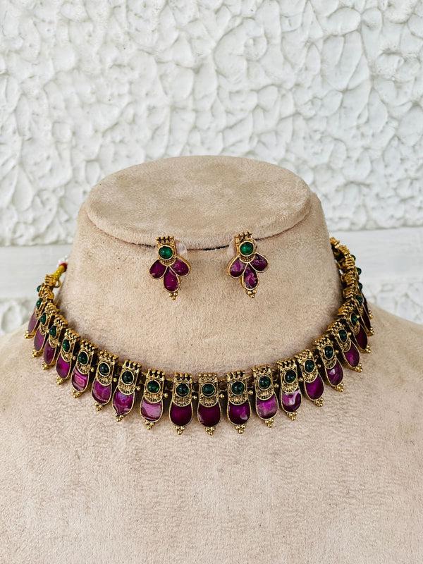 Violet Palakka Necklace