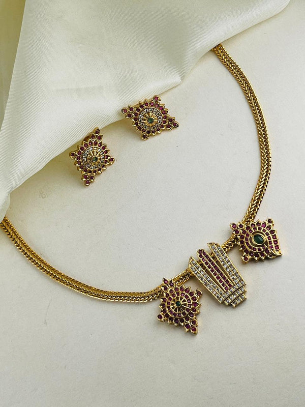 Premium Diamond Thirupathi Chocker Necklace