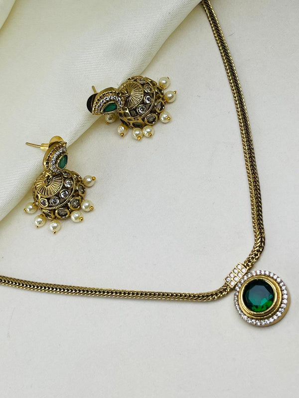 Premium Emerald Diamond Necklace