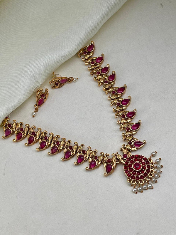 Ruby Palakka and Bird Necklace