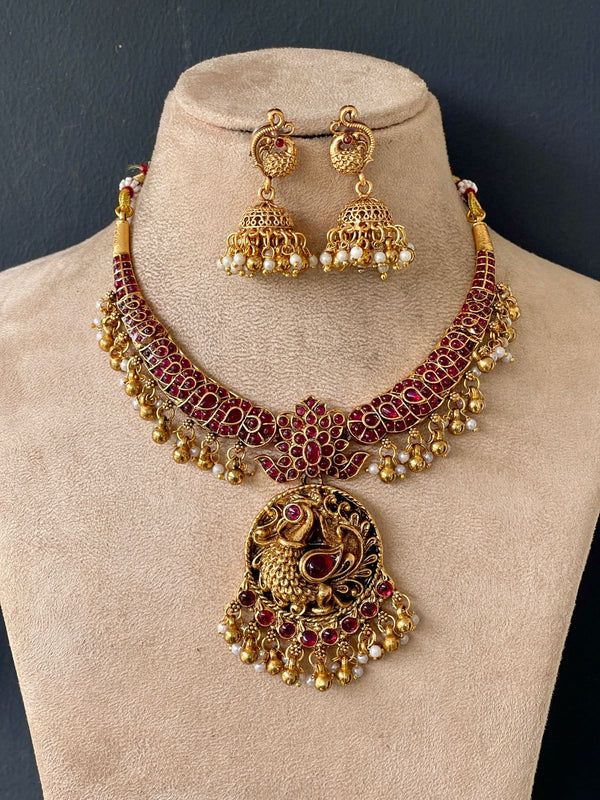 Ruby Hasli Peacock Necklace