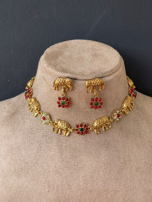 Multi Stone  Elephant Chocker