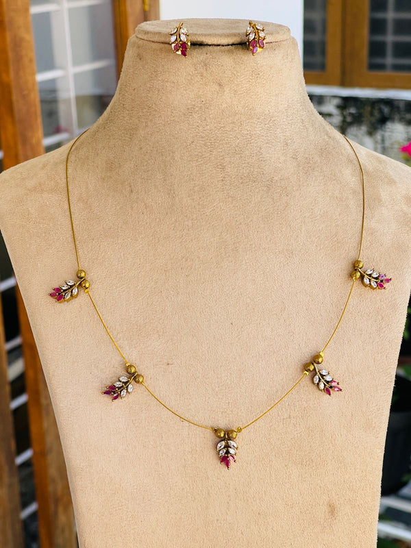 Ruby And Diamond Invisible Leaf