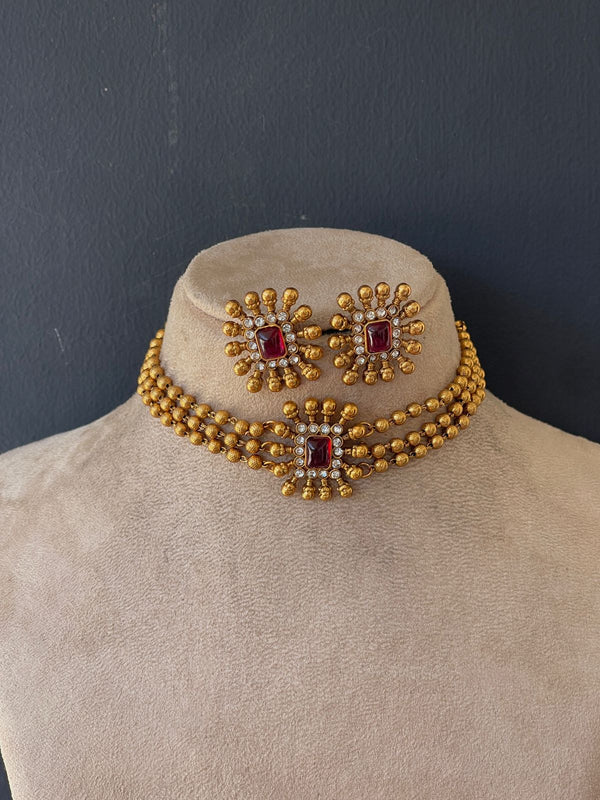 Ruby Gold 3 Layer Chocker