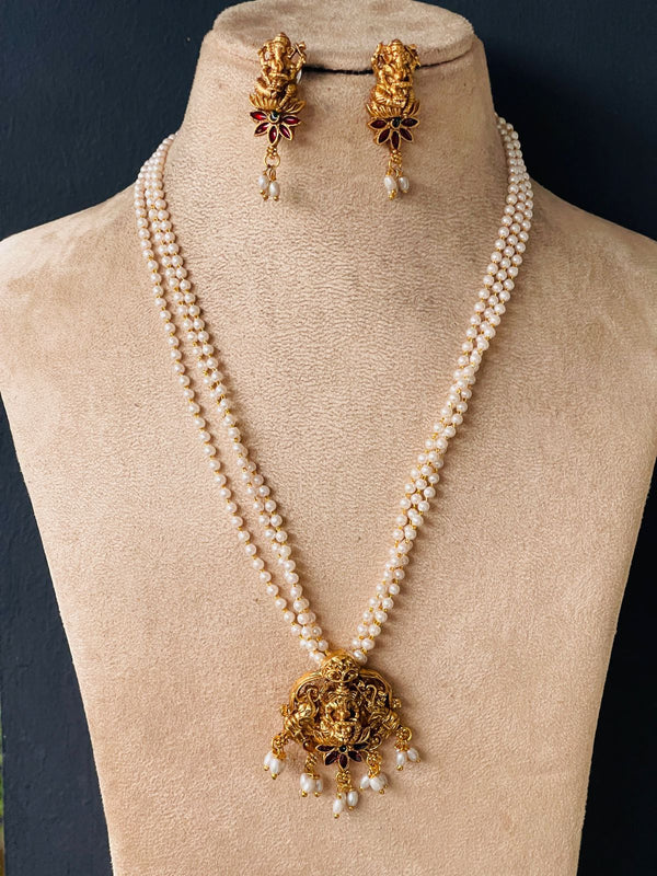 Ganapathi White Pearl Haaram