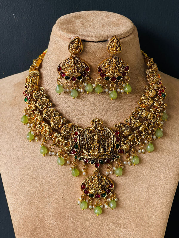 Gold Goddess Elephant Necklace