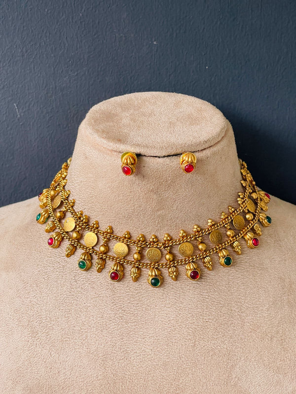 Multi Color Dot Coin Chocker